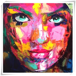 Hot Selling Textured Palette Knife Portrait Oil Paintings Beatiful Women other paintings wall art picture cuadros  graffiti art
