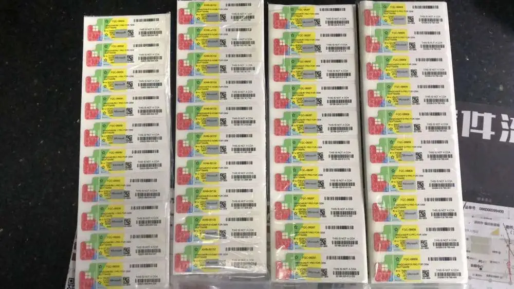 
DHL free shipping Microsoft Windows 10 Professional FPP Licence Key with COA Sticker Win Pro 10 64 Bit 32 Bit Computer software 