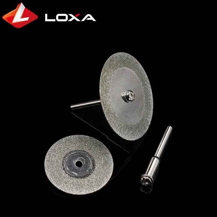 10 Pieces 20MM Diamond Cutting Discs Wheel Saw Blade For Rotary Tool Dremel Stone Blade+2pcs Mandrels Drill Bit Holder