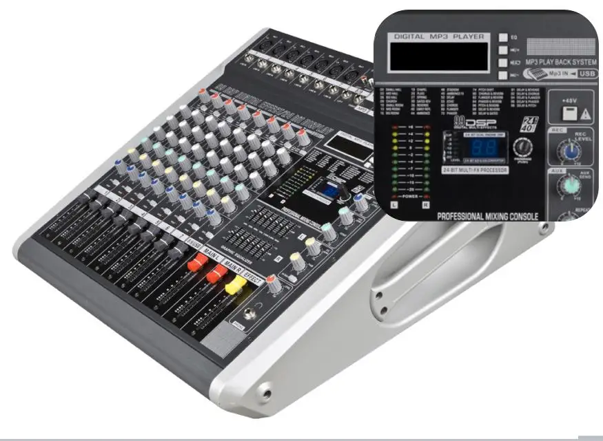 LAIKESI DMR800D 99 DSP dj mixing console audio with 48v phantom power