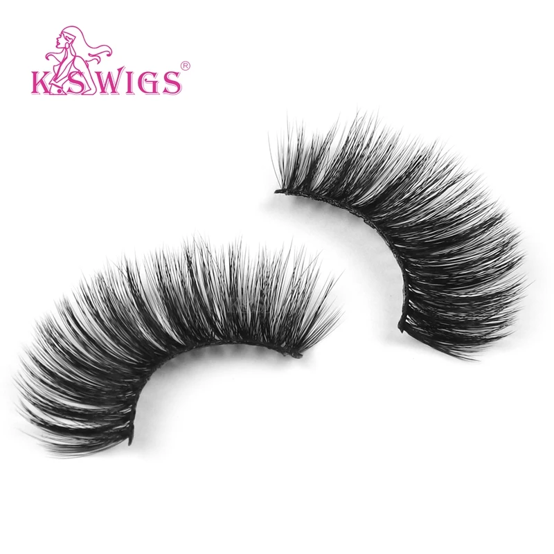
K.S WIGS 6D Cheap Mink Eyelashes Mink Eyelashes Pack Faux Mink Lashes 6d Synthetic False Eyelashes 