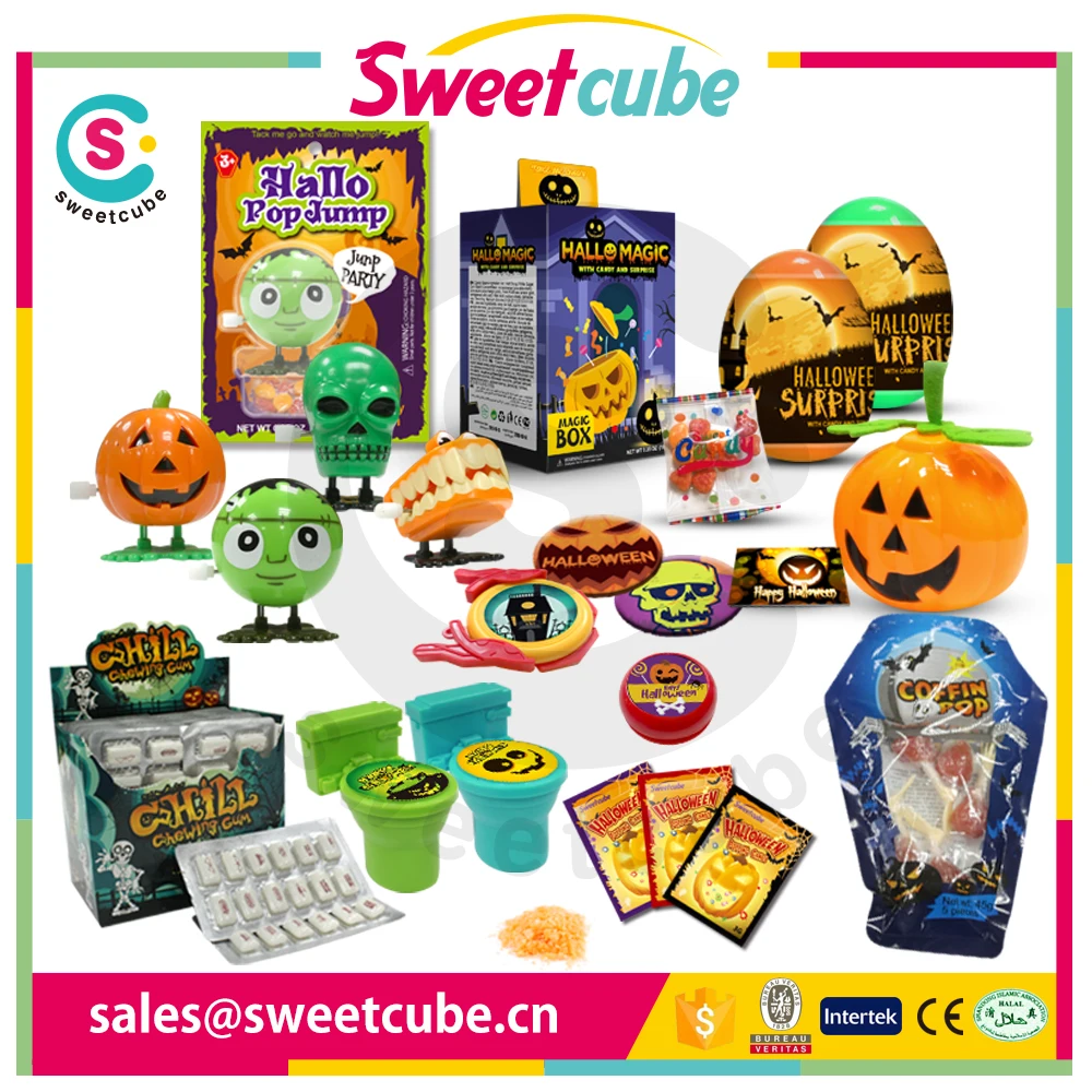 Halloween sour potty candy toys with lollipop