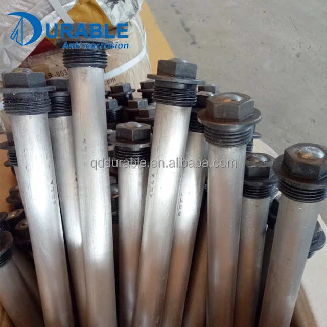 Anti rust water heater parts Magnesium anode rod with hex plug