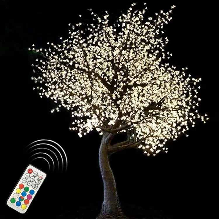 
2.8m super quality outdoor cherry blossom christmas decoration flowers wedding artificial RGB color changing led tree light 
