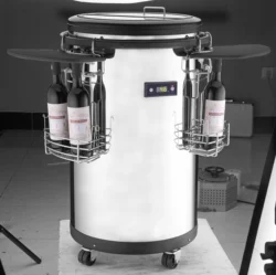 Stainless Steel Round Barrel Beverage Drink Beer Bottle Cooler With Wheels Pc-50e
