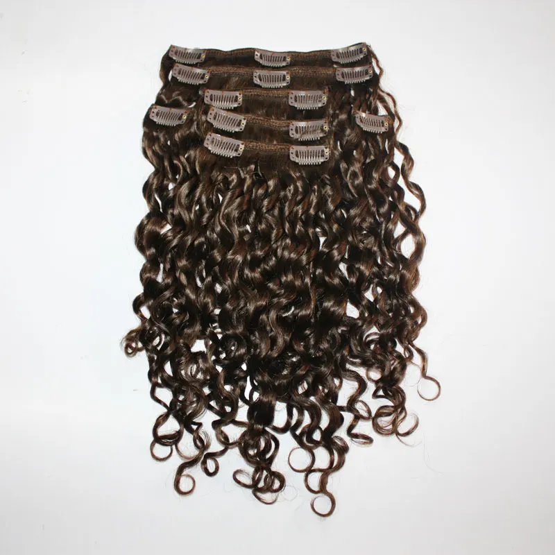 
Manufacture Stock Offer Kinky Curly Clip in Hair Extensions Human Unprocessed Mongolian Hair Clip In 100% Human Hair Extensions 