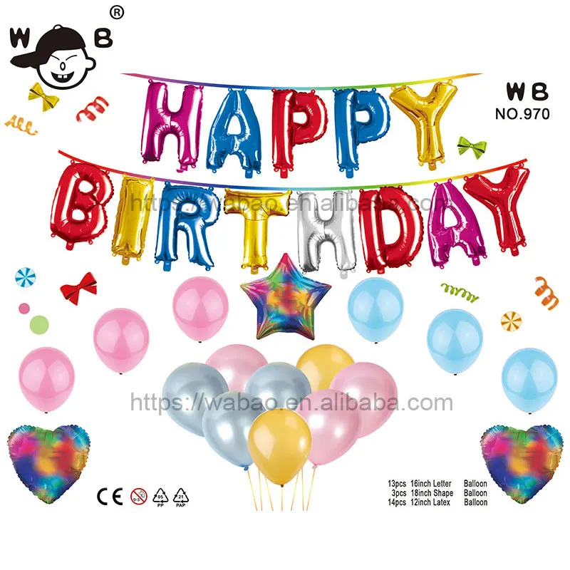 
Wholesale adult child birthday aluminum latex ballon decoration inflatable ballon 