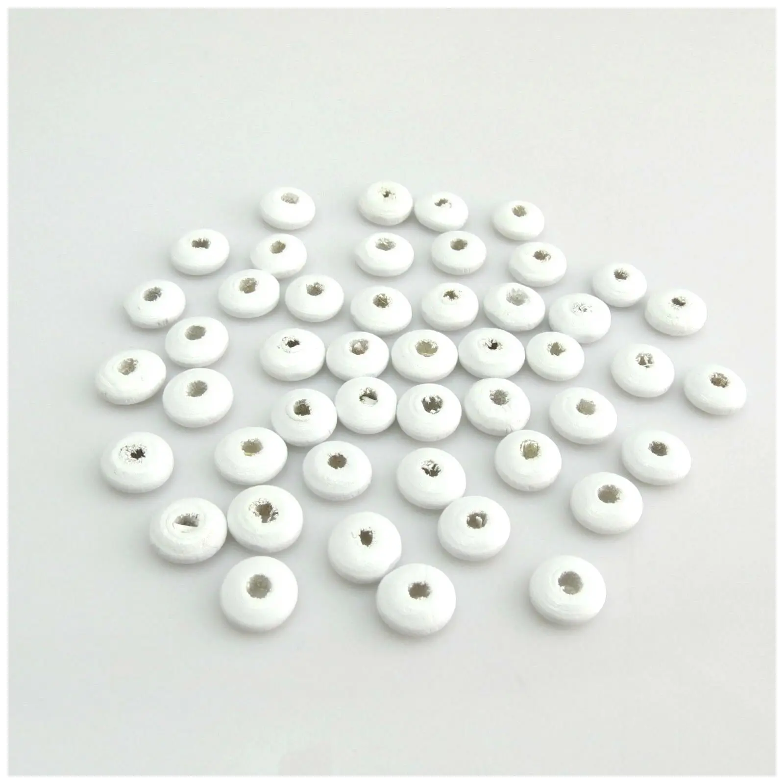 10mm White Spacer Wooden Beads ForJewellery Making Wholesale