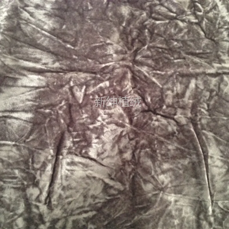 
Flocking crinkle fabric 