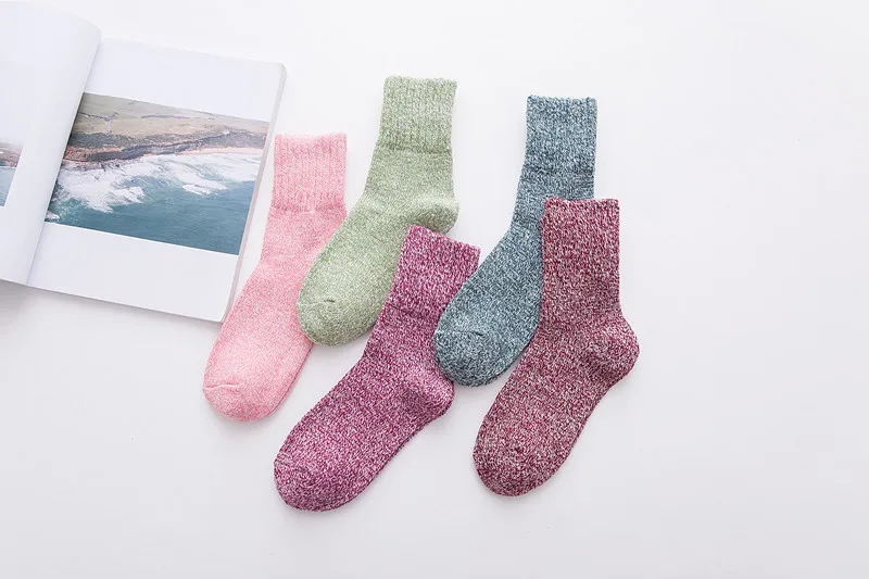 
XZ Fashionable style upscale thick keep warm Lady Rabbit Wool socks inverted Triangle National Wind women socks 
