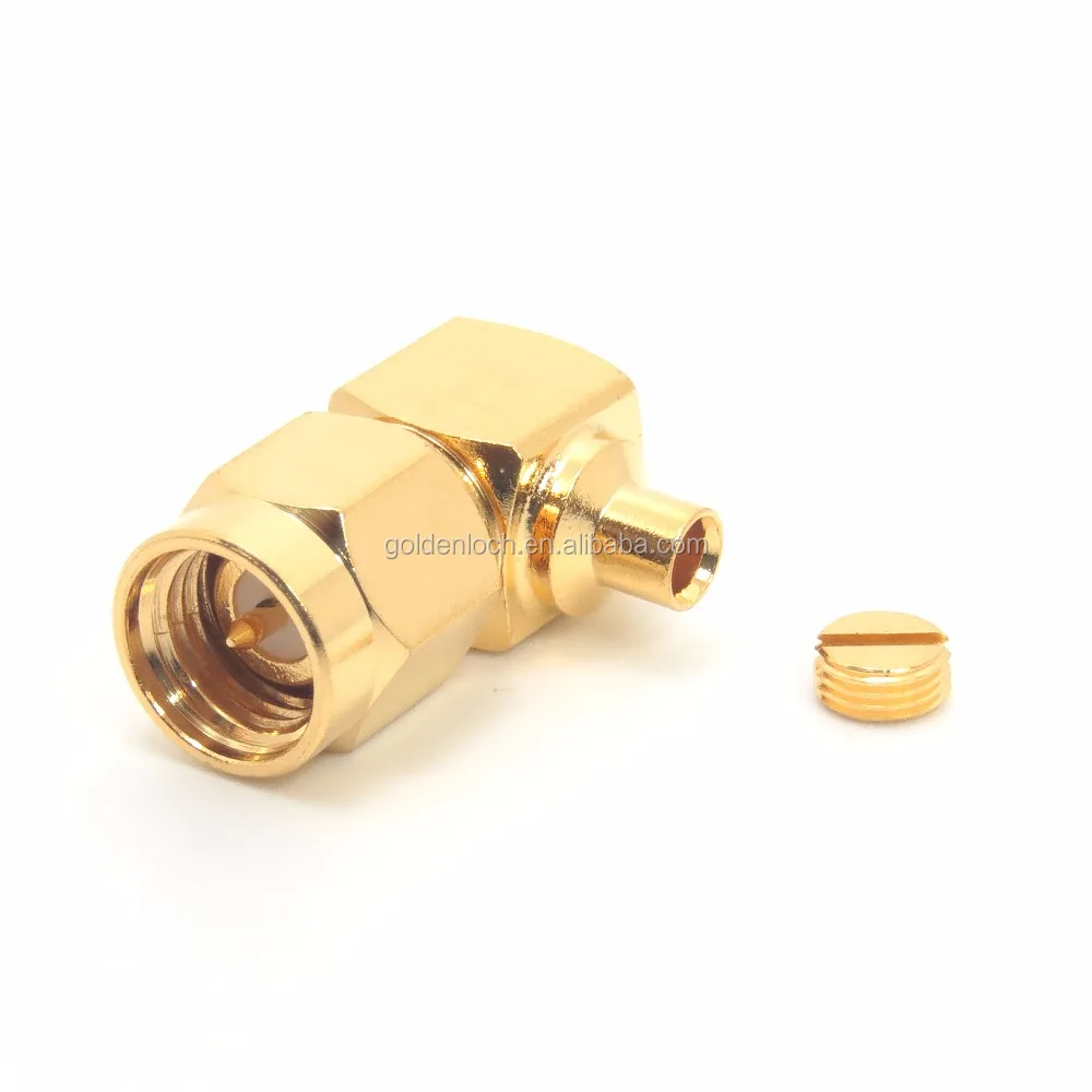 SMA Connector Right Angle Solder Plug for RG405 .085