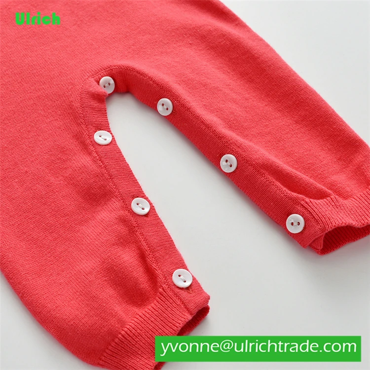 JY515 baby solid red sweater knitting clothes for new born baby