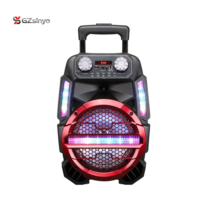 
8 inch private rechargeable portable trolley outdoor speaker 