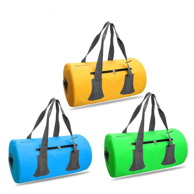 Ручка для переноски, плечевой ремень, карман на молнии, сварные швы, 40 л, 60 л, 500 д, рулон вещевой, водонепроницаемый, вещевой, сухой мешок