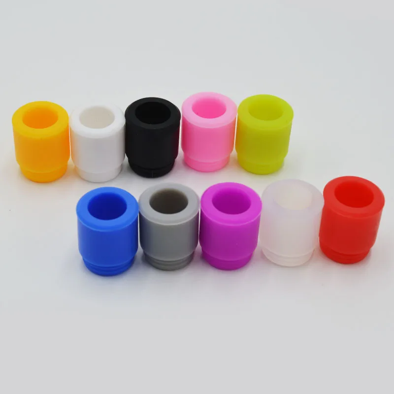 Evergreentech 810 Wide Bore Silicone Driptips Disposable Vape Tank Drip Tip Rubber Testing Mouthpiece Cover Caps for Vapor Tanks