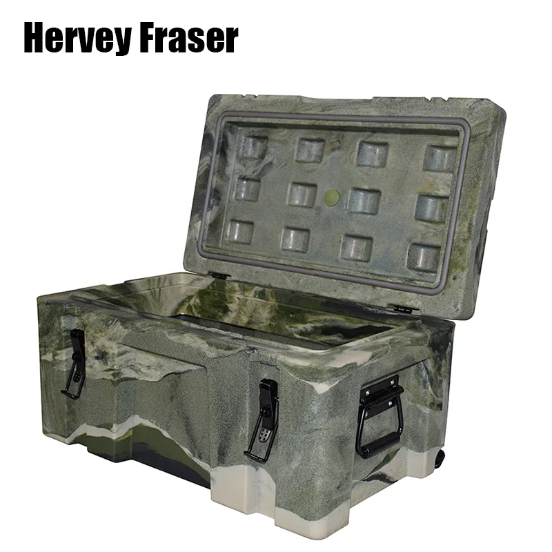 
New Camo 50L Rotomolding Cargo Case Factory Manufacture LLDPE Material Tool Box 