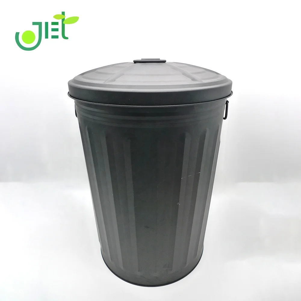 
With cover and handle on top and 2 sides Large Metal Dust Bin 