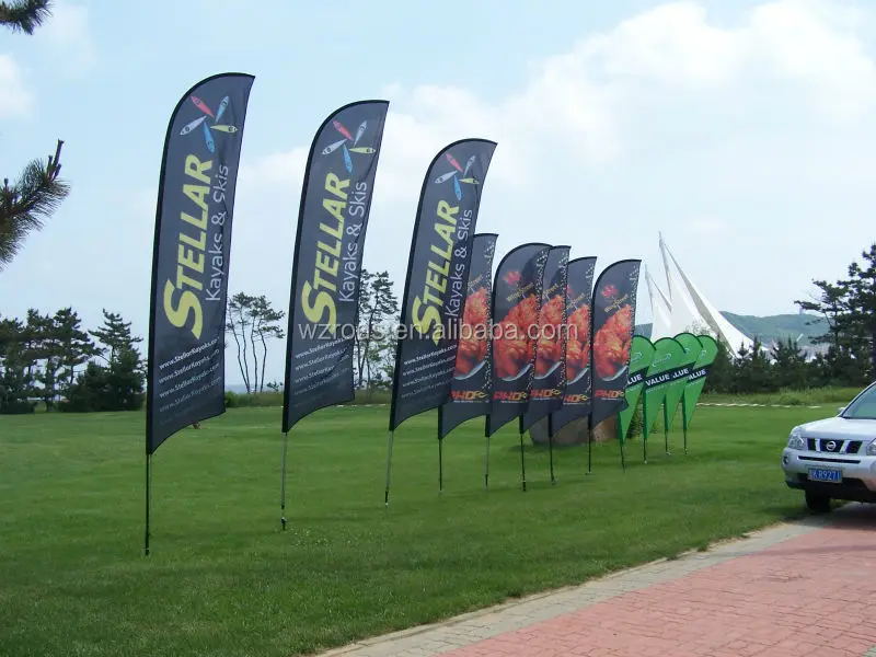 
High Quality Luxury Outdoor Use Windcheater Swooper Feather Flag Banner 