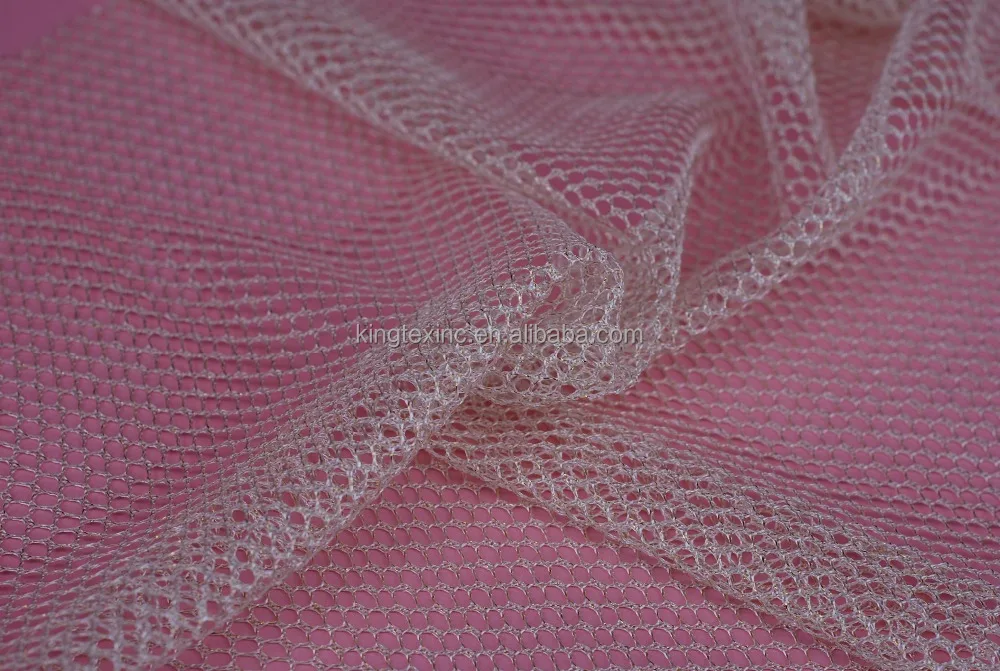 nylon wholesale yarn tulle mesh very shiny Fabric tricot fabric for children