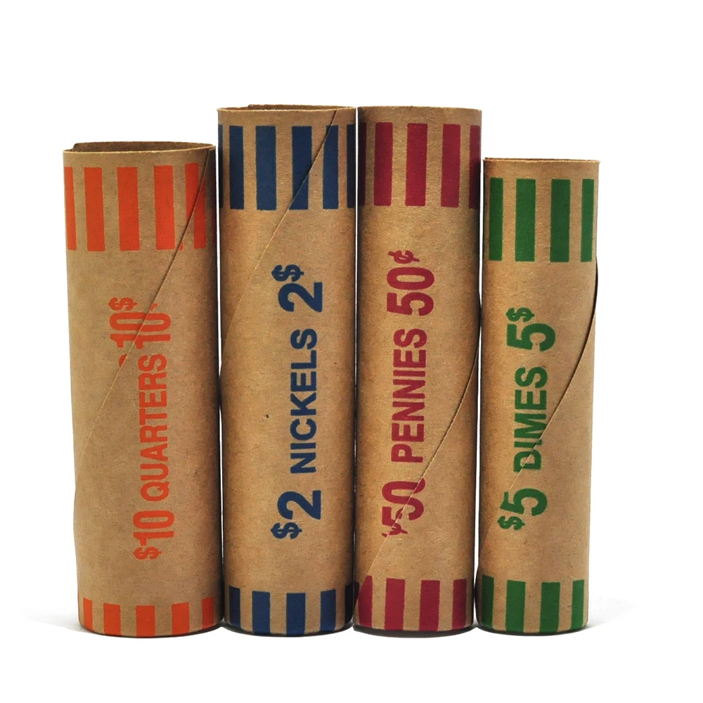 Предварительно формованные обертки для монет из крафт-бумаги