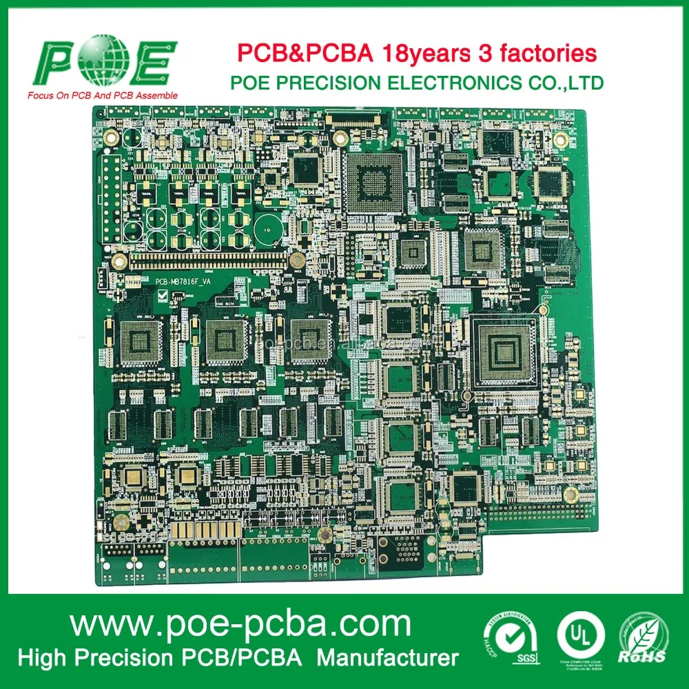 12 слоев PCB ROHS 94v-0 многослойной печатной платы