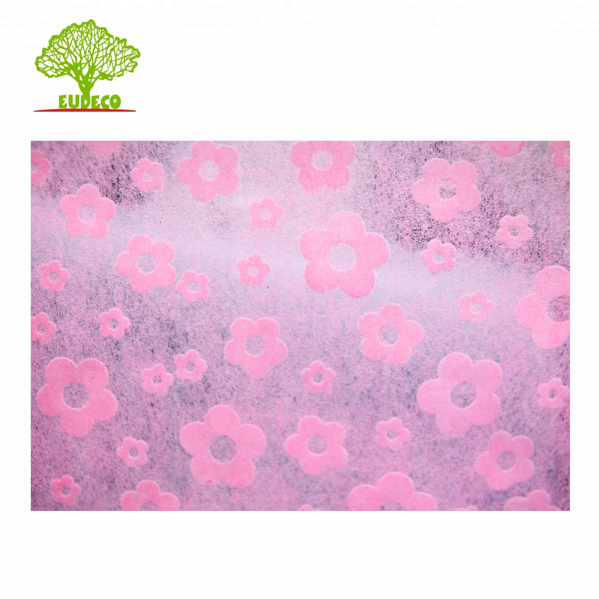 Table Decoration Linen Fabric Flower Printed Organza Fabric Wrap Flower Bouquet Mesh