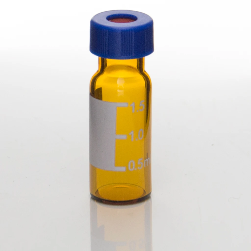 2ml Borosilicate Glass Autosampler vial Screw Thread Chromatography vial with 9mm Ptfe Silicone Pre-slit Septa