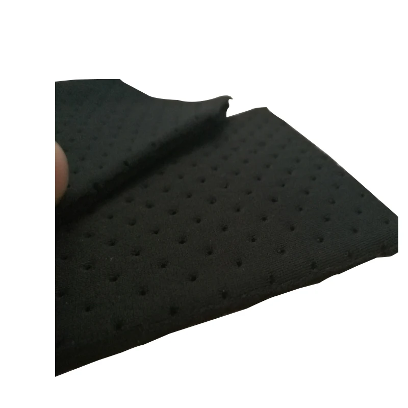 Good Quality 130cm*330cm Perforated Sbr Scr Thin Waterproof Black Neoprene Rubber Sheet Fabric
