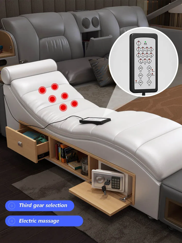 Fashion design Modern multifunctional bed with storage music massage bed bedroom furniture bed general use set furniture