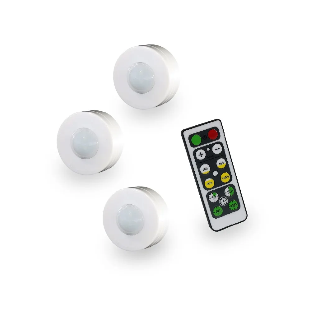 
4000K Under Cabinet Lights Natural White Brightness Dimmable Battery Powered Touch Closet Cupboard Kitchen Wardrobe Lights 3Pack 