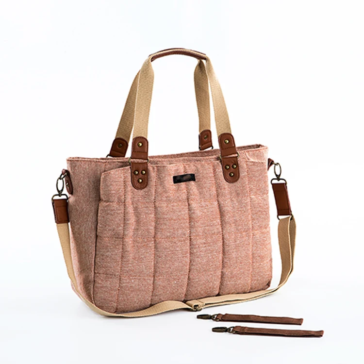 Custom Portable Multi function Shoulder Mommy Diaper Tote Bag