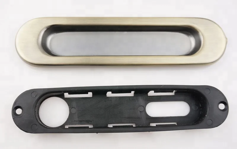 Good quality Sliding Lock-Bathroom hook lock round knob sliding wooden invisible pocket door hook lock for sliding door