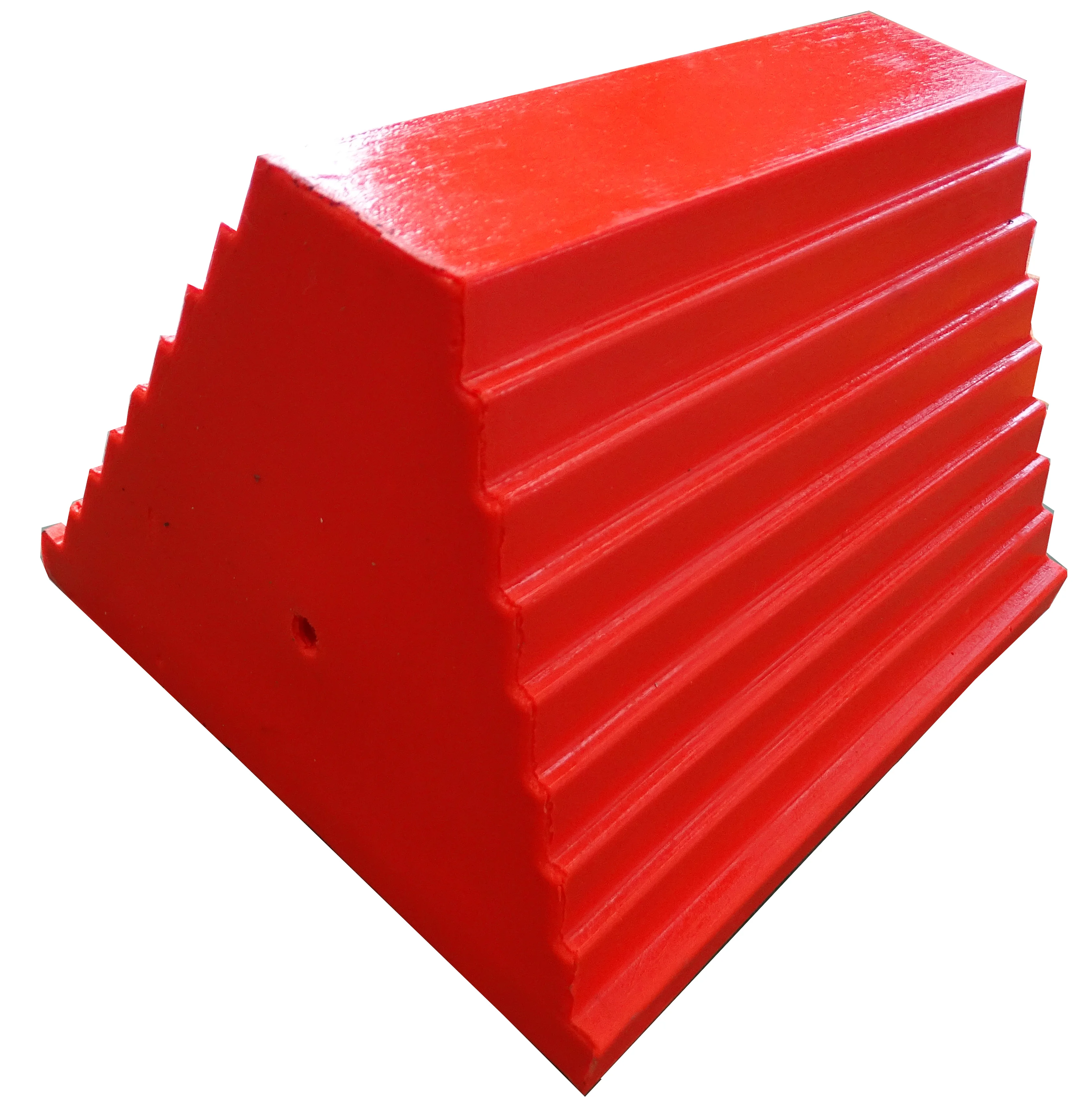 UCTS003 Safety Polyurethane Pyramid Wheel Chock Block with Hook UWC04 PU Chocks