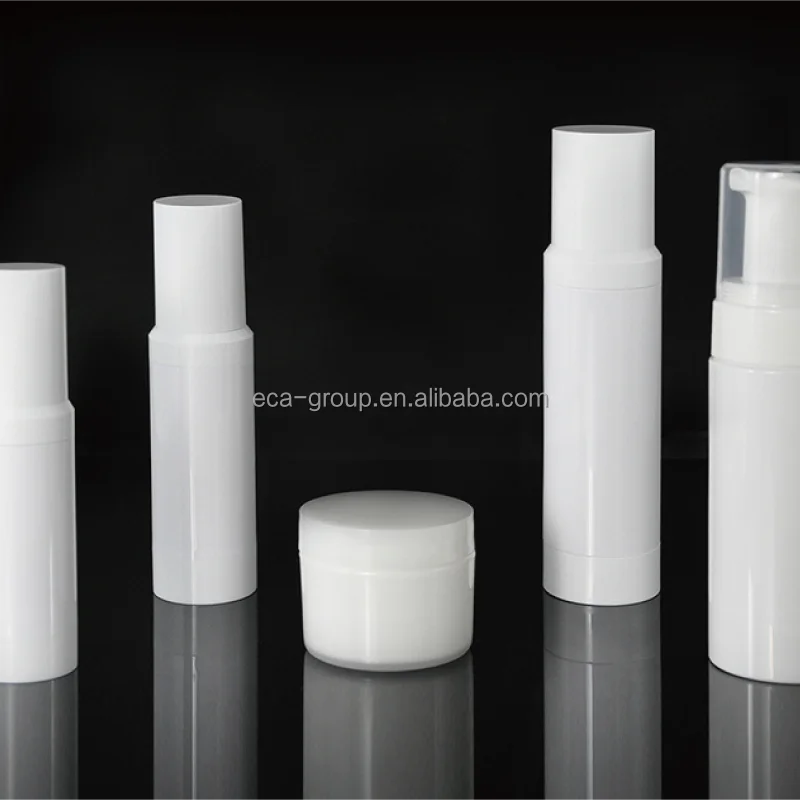 
White Plastic PP double wall Cosmetic Cream jar 