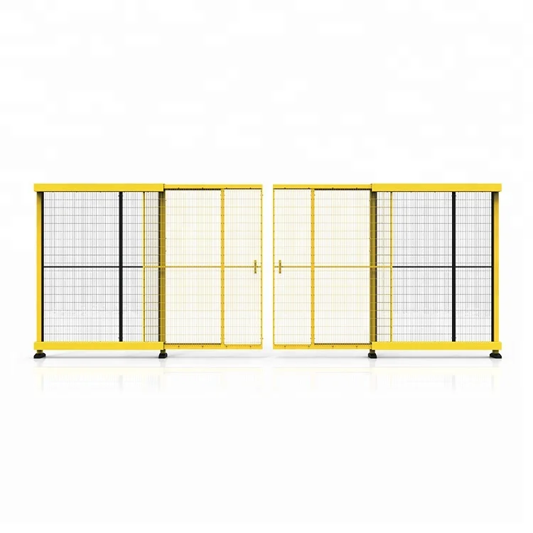 Machine guards and machine guarding systems fence sliding door