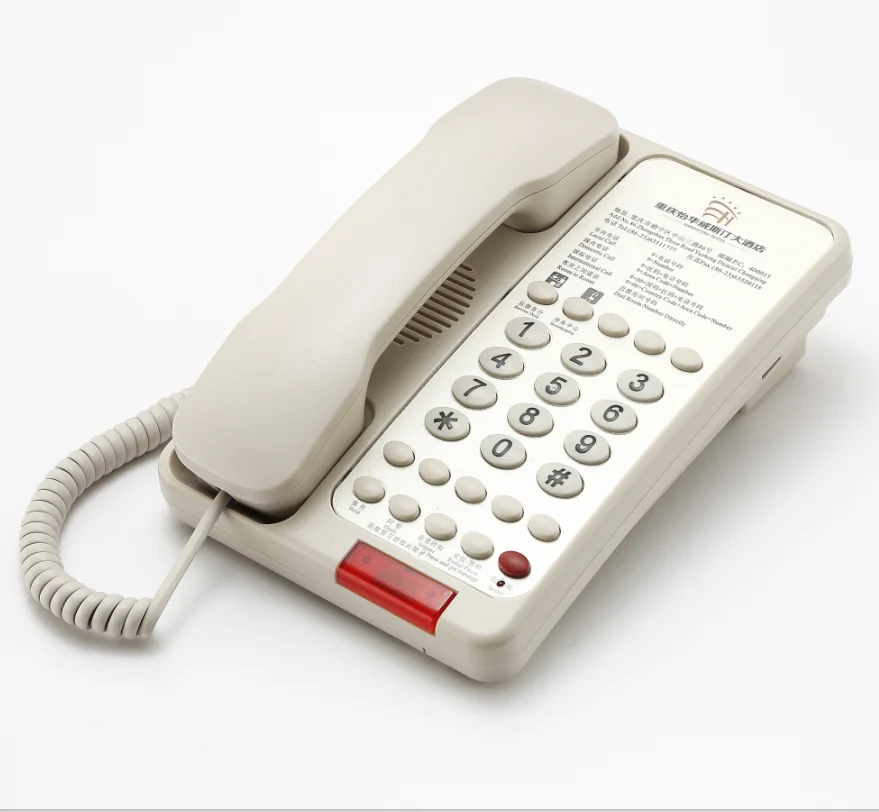 Professional hotel corded telephone with MWL work with any brand PABX