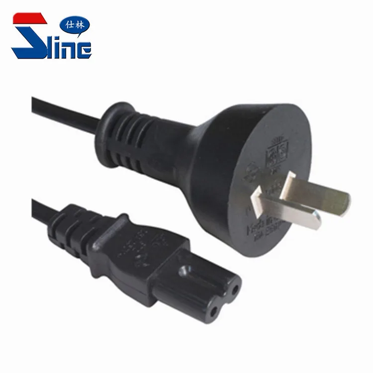 IRAM 2063 Standard Argentina 2 Pin Plug to IEC 320 C7 Power Cord Cable With Certification