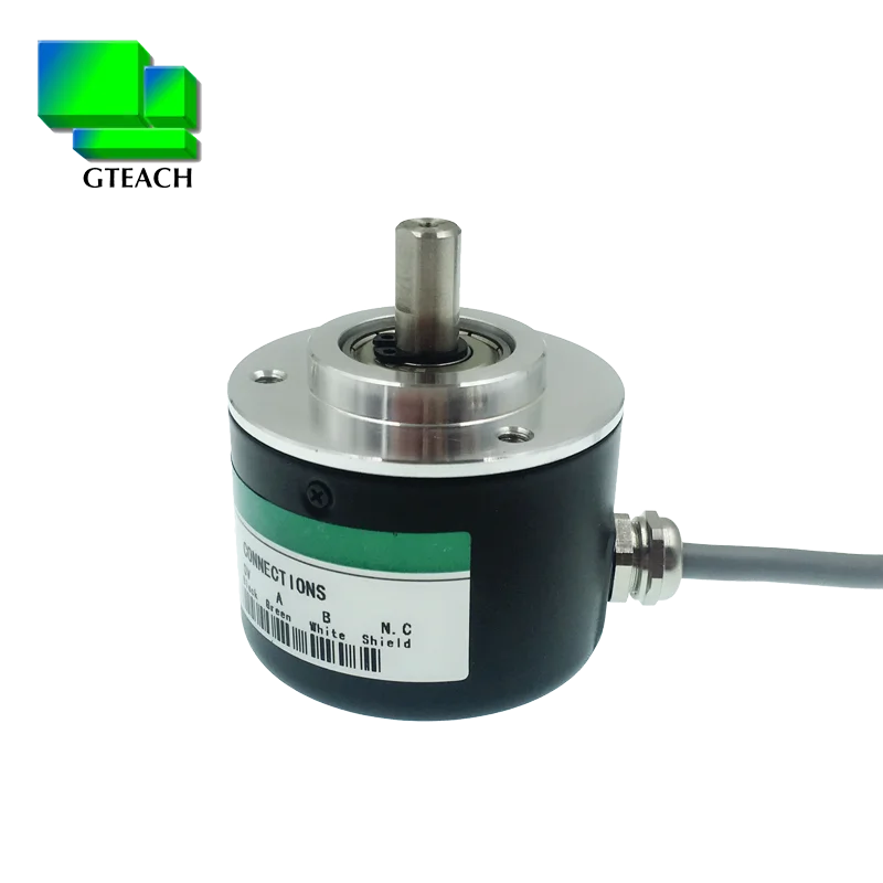 8mm Solid Shaft Optical incremental rotary encoder AB phase optical encoder 5-24VDC 600 pulses