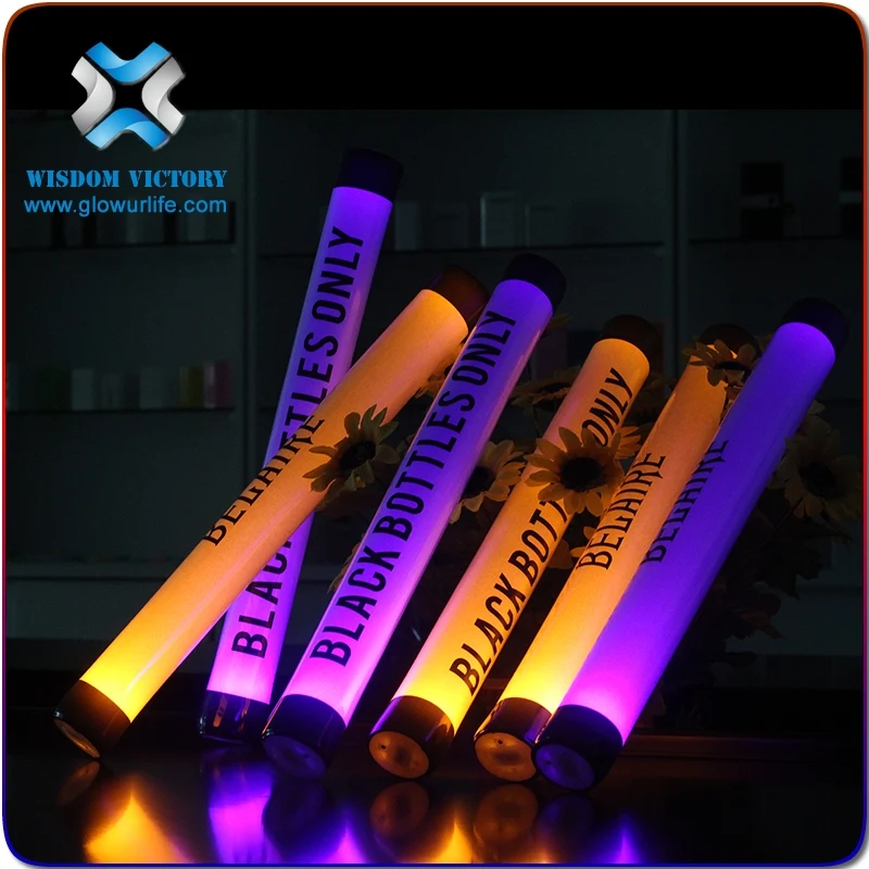 Custom print logo foam glow stick RGB color led foam stick , concert light stick