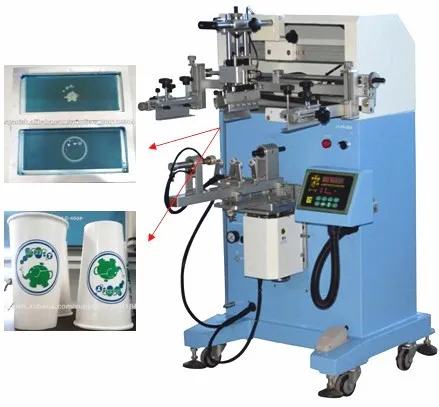 New Semi Automatic Silk Screen Printing Machine For Plastic Glass Cosmetics Bottles Paper Cup