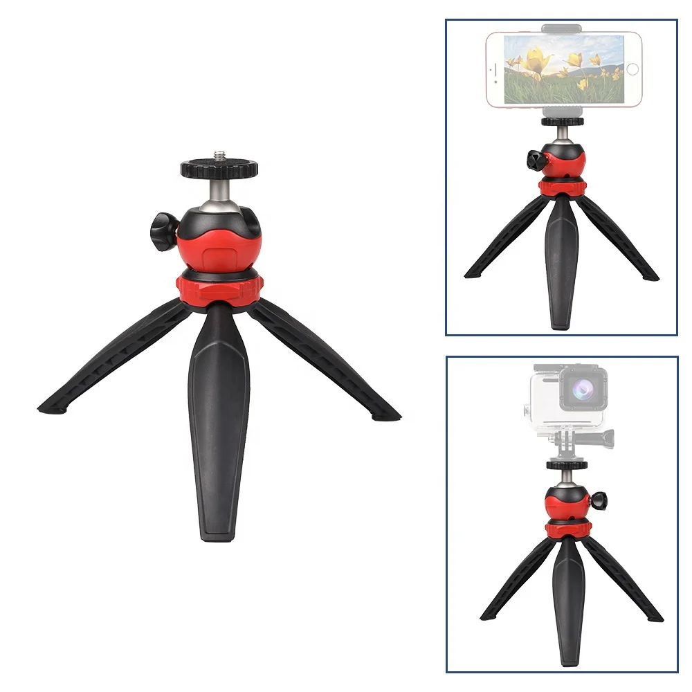 Outdoor Mini Tripod Tabletop Desktop Tripod Stand with Detachable 360 Degree Ball Head for  Smartphones Compact Cameras DSLR