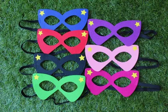 New design halloween christmas super hero party felt superhero felt mask