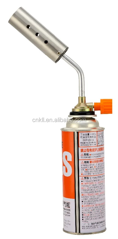 KLL 7012D big SS tube strong fire fitghting mini gas lighter cutting brazing torch