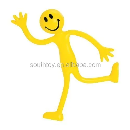 Yellow Smiley Face Bendy Man bendable toys