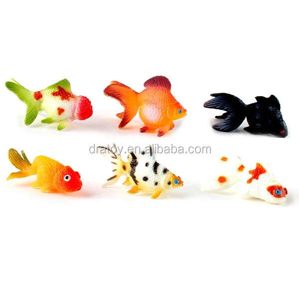 Beautiful 3D custom plastic goldfish figurine toys