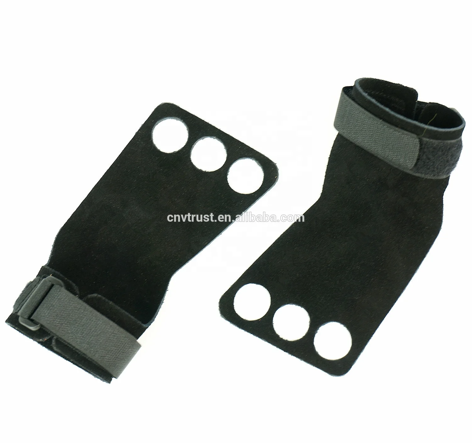 3 hole Cow Leather Gymnastics Grips/Gloves for Cross Training,Pull Ups,Lifting,Kettlebell