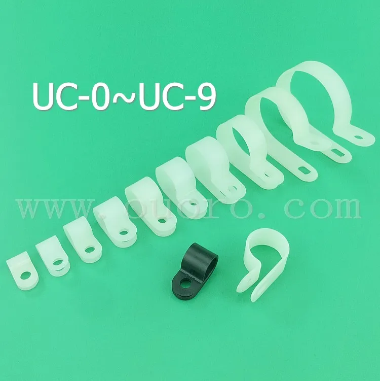 OUORO UC-0 (3.2mm 1/8 inch)R type plastic cable clamp