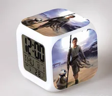 Minecraft The Force Awakers Star wars 7 BB-8 Elsa Alarm Clock Digital Klokken Electronic Desk Watch Relogio De Mesa Wake Up