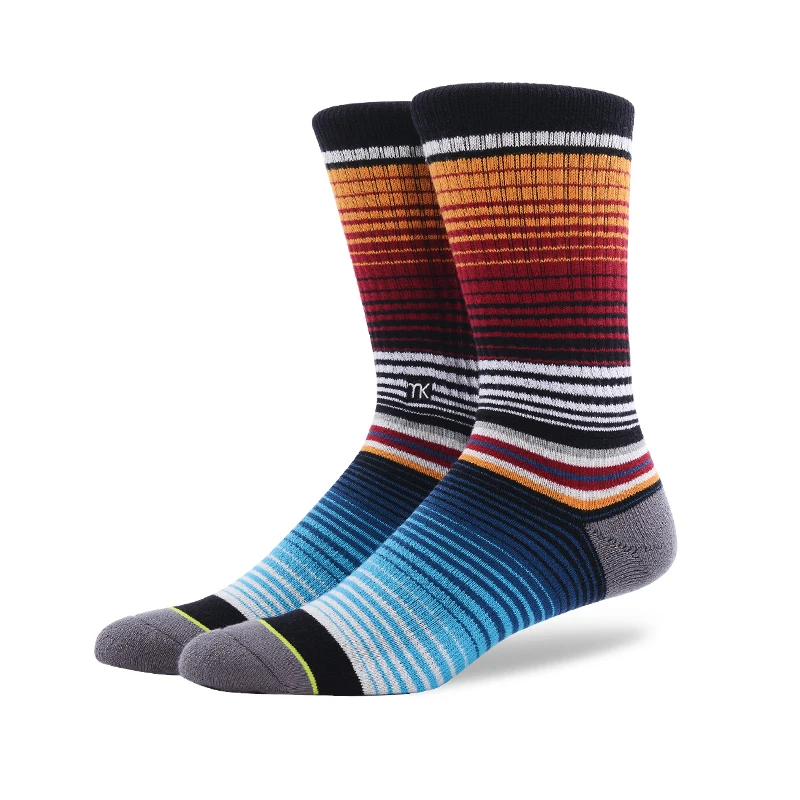 MEIKAN Colorful Custom  Men Foot Funny Soft Socks Unisex Cotton Crew Anti slip Fashion Jacquard Winter Warm Knit Socks