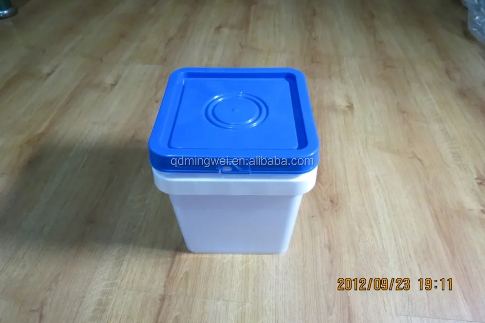 5000ml rectangular plastic bucket/plastic pail/rectangular plastic bucket with lid